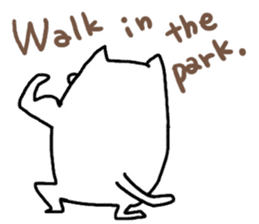 Irresponsible White Cat  (Eng) sticker #7719307