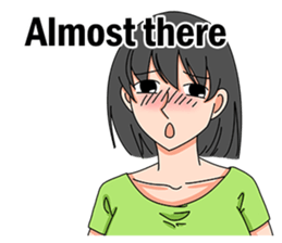 A shy girl(English) sticker #7719530