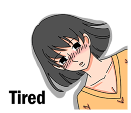 A shy girl(English) sticker #7719538