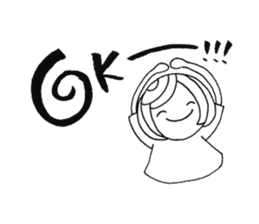 writing brush girl  vol.1 again! sticker #7720229