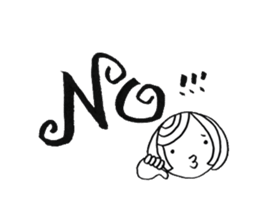 writing brush girl  vol.1 again! sticker #7720232