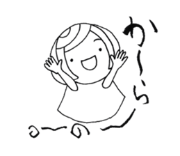 writing brush girl  vol.1 again! sticker #7720265