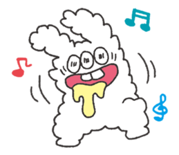 Rabbit heart is broken. sticker #7720483