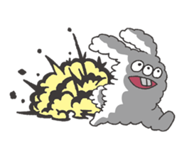 Rabbit heart is broken. sticker #7720484