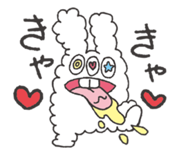 Rabbit heart is broken. sticker #7720486