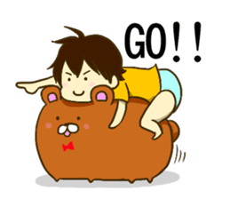 KUMAZOU in child-rearing.English ver. sticker #7722028