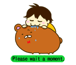 KUMAZOU in child-rearing.English ver. sticker #7722031