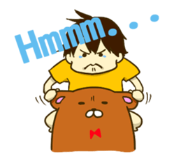 KUMAZOU in child-rearing.English ver. sticker #7722032