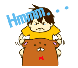 KUMAZOU in child-rearing.English ver. sticker #7722032