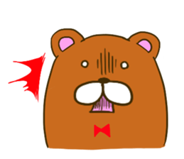 KUMAZOU in child-rearing.English ver. sticker #7722035