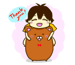 KUMAZOU in child-rearing.English ver. sticker #7722037