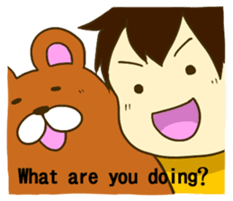 KUMAZOU in child-rearing.English ver. sticker #7722041