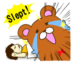 KUMAZOU in child-rearing.English ver. sticker #7722043