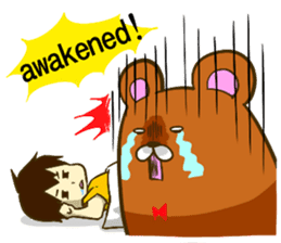 KUMAZOU in child-rearing.English ver. sticker #7722044