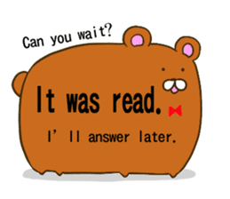 KUMAZOU in child-rearing.English ver. sticker #7722045