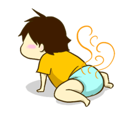 KUMAZOU in child-rearing.English ver. sticker #7722048