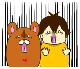 KUMAZOU in child-rearing.English ver. sticker #7722051