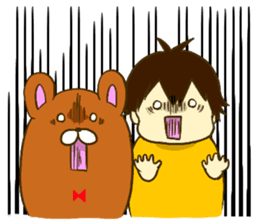 KUMAZOU in child-rearing.English ver. sticker #7722051