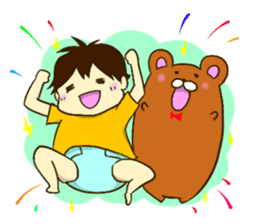 KUMAZOU in child-rearing.English ver. sticker #7722055