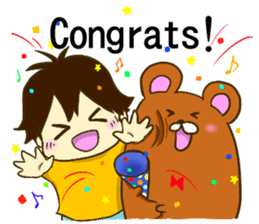 KUMAZOU in child-rearing.English ver. sticker #7722056