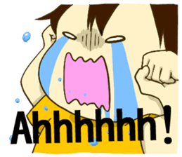 KUMAZOU in child-rearing.English ver. sticker #7722057