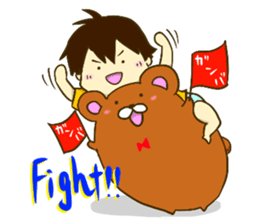 KUMAZOU in child-rearing.English ver. sticker #7722058