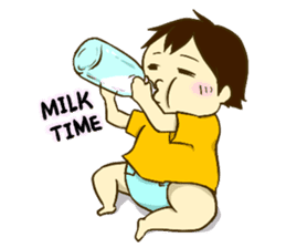 KUMAZOU in child-rearing.English ver. sticker #7722059