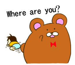 KUMAZOU in child-rearing.English ver. sticker #7722061