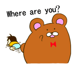 KUMAZOU in child-rearing.English ver. sticker #7722061