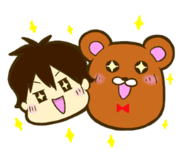 KUMAZOU in child-rearing.English ver. sticker #7722064