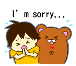 KUMAZOU in child-rearing.English ver. sticker #7722065