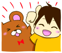 KUMAZOU in child-rearing.English ver. sticker #7722067