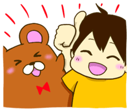 KUMAZOU in child-rearing.English ver. sticker #7722067