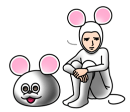 Costume of mouse 2 sticker #7722682