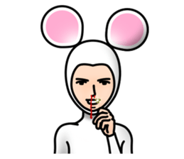 Costume of mouse 2 sticker #7722699