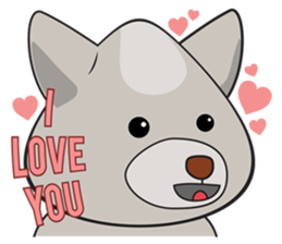Moki - The Cute Dog sticker #7722732