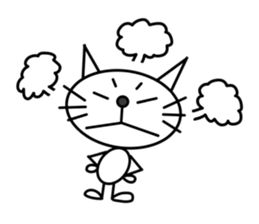 This cat is simple. sticker #7723124