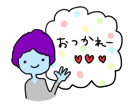 Happy people town sticker #7723290