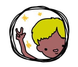 Happy people town sticker #7723304