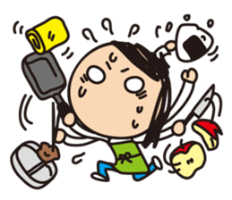 Ikuko during child-rearing 2 sticker #7723564