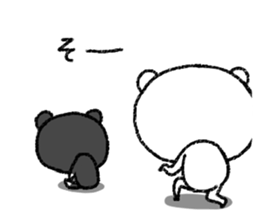 White bear and Black bear story sticker #7723896