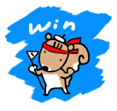 Genius squirrel painter  autumn sticker #7724069