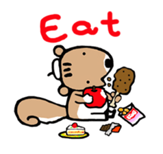 Genius squirrel painter  autumn sticker #7724074