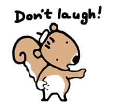 Genius squirrel painter  autumn sticker #7724076