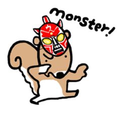 Genius squirrel painter  autumn sticker #7724086