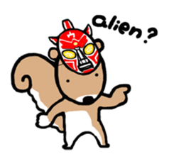 Genius squirrel painter  autumn sticker #7724087