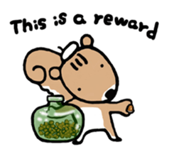 Genius squirrel painter  autumn sticker #7724095