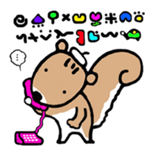 Genius squirrel painter  autumn sticker #7724097