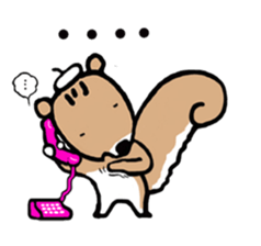 Genius squirrel painter  autumn sticker #7724098