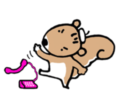 Genius squirrel painter  autumn sticker #7724100